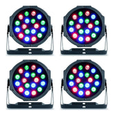 4x PAR LED d'intérieur Party Light & Sound 18 W